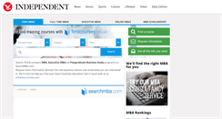 Desktop Screenshot of mba.independent.co.uk