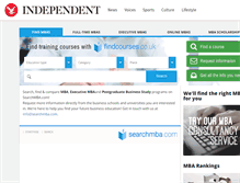 Tablet Screenshot of mba.independent.co.uk